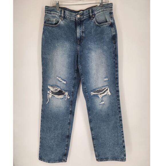 PacSun Boyfriend Distressed High-Rise Jeans Light Wash Women’s Size 30 NWT - Picture 1 of 12